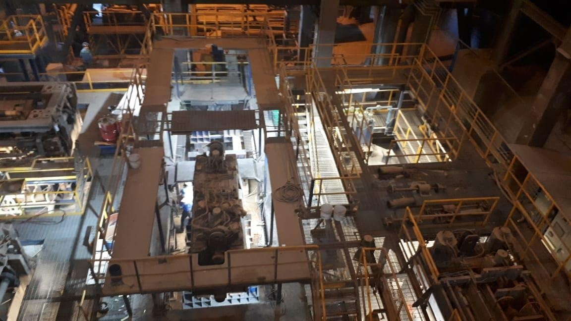 Reubicación de moldes y segmentos